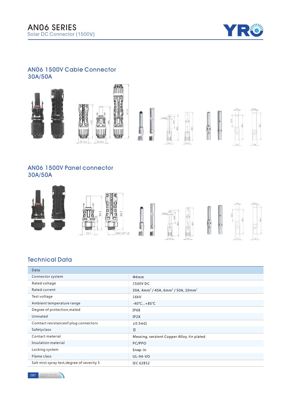 PV-LTM4 Solar DC Connector catalogue specifications