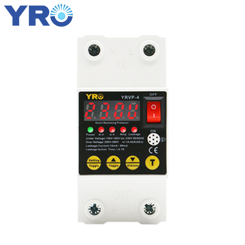 YRVP-4 VOLTAGE PROTECTOR WITH LEAKAGE PROTECTION 63A